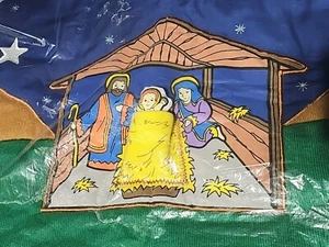 Pockets of Learning Cloth Nativity Advent Calendar Fabric Figures Large New - Picture 1 of 11