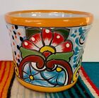 Mexican Ceramic Flower Pot Planter Folk Art Pottery Handmade Talavera #8