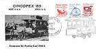 GENESEE STREET HORSE CAR OF 1863 CACHETED EVENT COVER AT CINCOPEX '83 UTICA N.Y.