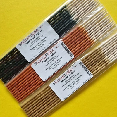 ShrimpTastic Shrimp Lollies Set / 30 Stück / Paprika + Brennnessel + Artemia - Bild 1 von 4