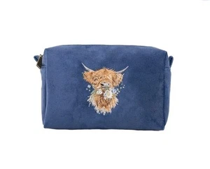 Wrendale Designs Kosmetiktasche "Daisy Coo" Highland Cow bestickt neue Kollektion - Bild 1 von 2