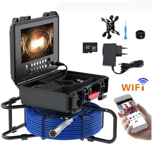 Wireless HD DVR 9inch Sewer Drain Pipe Inspection Camera 23mm Endoscope Counter - Picture 1 of 22