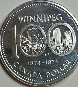 1974 Canada $1 Winnipeg Dollar Silver Coin uncirculated - Picture 1 of 4