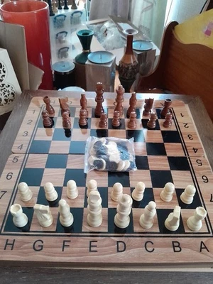 Solid Lacquered Wood Compendium games set, Chess, Backgammon,Checquers - 510WLL - Image 1 of 4