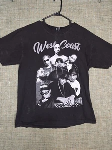 West Coast Rappers T shirt Mens Large Black Short Sleeve - Picture 1 of 9