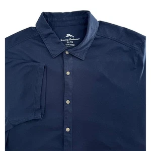 Tommy Bahama Mens Navy Blue Button Up Shirt Short Sleeve Relaxed Fit Size XL - Picture 1 of 10