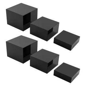 6 Stück Acryl Display Riser Acryl Boxen Acryl Display Nesting Cubes Schwarz - Bild 1 von 15