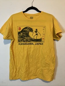 Camiseta Artist Union Hombre Amarillo Mostaza Kanazawa Japón Esqueleto Mediana - Imagen 1 de 4