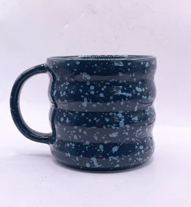 Starbucks Teal Blue Subzero Splatter Keramik gerippt Kaffee Tee Becher 12oz - Bild 1 von 5