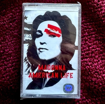 MADONNA SEALED AMERICAN LIFE CASSETTE TAPE ALBUM BOX  PROMO WB HOLOGRAM STICKER - Image 1 of 4