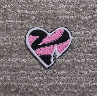 Mini Custom Made Shawn Michaels Pink Heart Iron On Patch WWE - Image 1 of 3