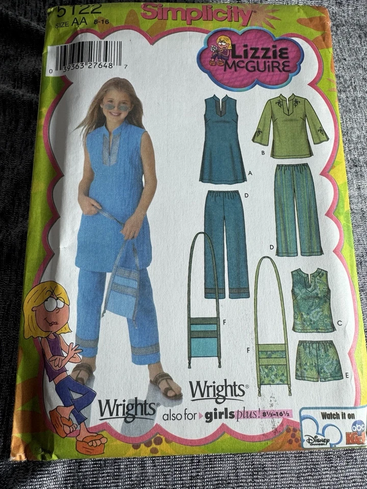 New Simplicity #5122 Lizzie McQuire child pattern size AA-8-16 UNCUT;FF - Image 1 of 4