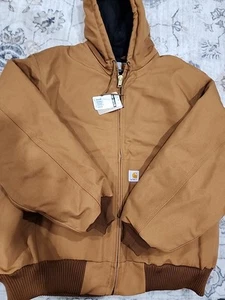 CARHARTT XL LOOSE FIT FIRM DUCK INSULATED FLANNEL-LINED ACTIVE JAC-3 / J140 - Picture 1 of 4