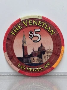 Rare $5 Casino Chip From The Venetian Casino Las Vegas - Picture 1 of 2