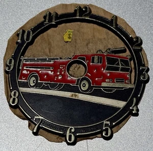Vintage 1984 Ramar IND Kunststoff Zifferblatt rot Feuerwehrauto Motor 4 Zoll Feuerwehrmann - Bild 1 von 3