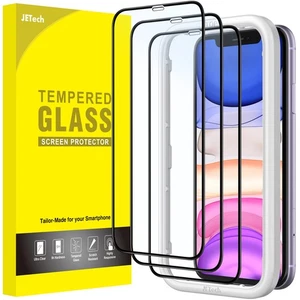 JETech Full Coverage Screen Protector for iPhone 11/XR 6.1 Inch Black Edge - Picture 1 of 24