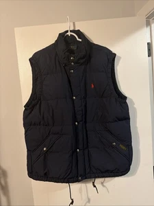 Polo Ralph Lauren Elmwood Down Puffer Vest Full Zip Navy Blue Mens Size 2XL - Picture 1 of 5