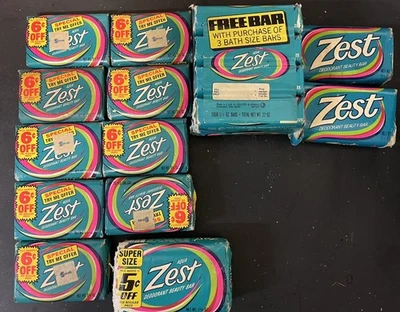 Lot of 16 Vintage Zest Deodorant Bar Soaps Different Sizes - Image 1 of 4
