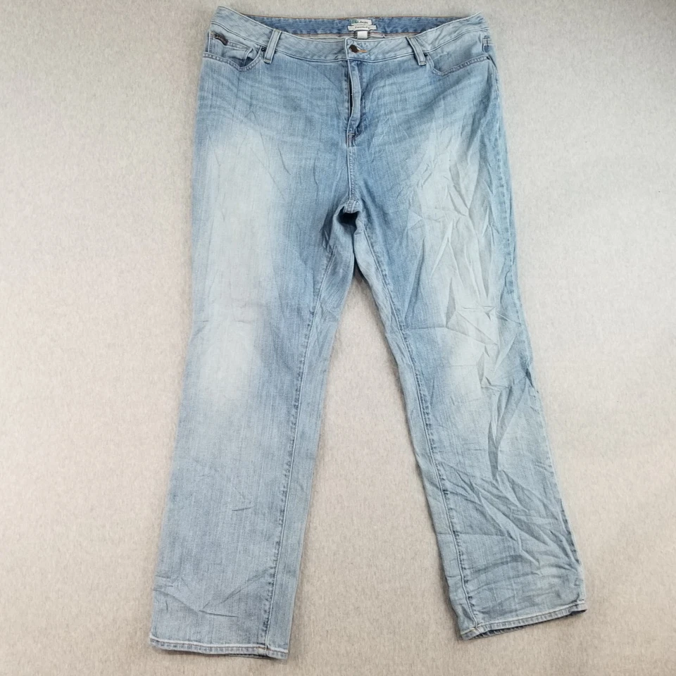 L.L Bean Jeans Womens Sz 18R VTG Favorite Fit Light Wash 98%Cotton Normcore Nice - Image 1 of 4