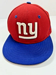 Cappello berretto New York Giants New Era 59Fifty uomo ragazzo blu rosso ricamato 6 1/2 - Foto 1 di 10