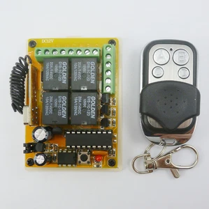 Rolling code HCS301 Transmitter Keyfob & 4 Relay Receiver Controls 12V 433.92MHZ - Picture 1 of 1