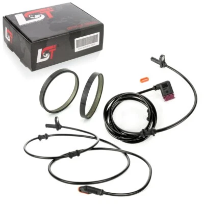 2x ABS-Sensor und ABS-Ring Set Hinterachse Drehzahlregler für MERCEDES W211 S211 - Bild 1 von 4