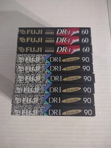 Lot of (9) Fuji DR-I 90 & DR-I 60 Extraslim New & Sealed Cassette Tapes  - Picture 1 of 5