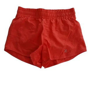 Xersion Quick-Dri Running Shorts Size S 7 8 Coral Orange Elastic Waist Liner - Picture 1 of 7