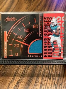 JAYLEN WADDLE 2022 ABSOLUTE "ABSOLUTE BURNERS" DOLPHINS JERSEY PATCH RELIC! BAMA - Picture 1 of 2