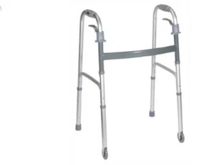 Drive Medical Dual Release Folding Walker Deluxe Aluminum Frame 10226G Silver - Picture 1 of 1