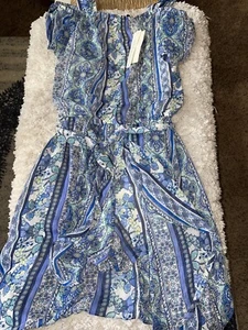 Sequin Hearts Girls Sz. XL Blue Design Dress. Beautiful New W/ Tags - Picture 1 of 14