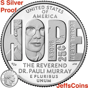 2024 S Reverend Pauli Murray American Women Series Quarter SILVER PROOF Hope - Picture 1 of 23