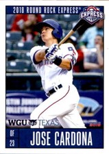 2018 Round Rock Express Choice #5 Jose Cardona Nuevo Leon Mexico Baseball Card