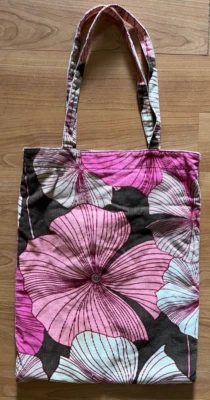 Old Navy - Super Cute Pink Hibiscus - Corduroy Boho Bag - Image 1 of 4