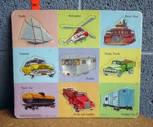 PLATT & MUNK frame tray Freight Car puzzle 1952 vtg vehicles Child Guidance Publ - Picture 1 of 1