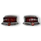 Pair 1946-1947-1948 Plymouth Special Deluxe Tail light Chrome Bezels Mopar