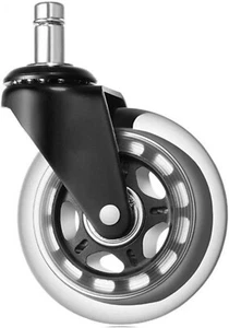 3" Heavy Duty Office Chair Casters Wheels Safety Swivel Replacement Rubber, 1PC - Picture 1 of 6