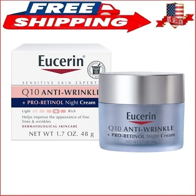 Eucerin Q10 Anti-Wrinkle Face Night Cream, Unscented 1.7 Ounce - Image 1 of 2