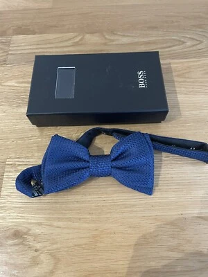 Hugo Boss Moño Corbata Azul Marino Totalmente Nuevo En Caja Traje Formal Vestido Boda Fiesta Foto 1 de 4