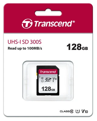 Transcend SDXC 300S 128 GB Class 10 UHS-I U1 V10 128GB Speicherkarte OVP - Bild 1 von 3