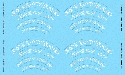 1/6 Hot Toys Back to the Future Marty McFly Delorean Tire Decals (OPAQUE white) Cover