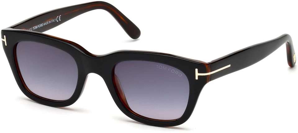 Gafas de sol Tom Ford FT0237 05B Snowdon negras/otros/humo degradado 52 mm nuevas con etiquetas Foto 1 de 1