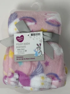 Nueva con etiquetas Manta de peluche para bebé de peluche rosa unicornio estrellas pegaso a elección de padres Walmart - Imagen 1 de 6