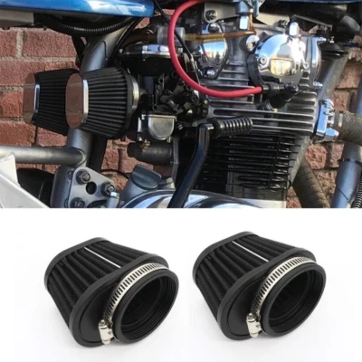 51mm Black Air Intake Filter Cleaner Pod for Yamaha V Star 1100 XVS1100 Custom - Image 1 of 4