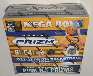 2022-23 Panini Prizm NBA Basketball Trading Cards Mega Box Pink Ice 54 Cards - Bild 1 von 3