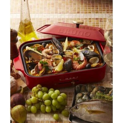 Grill Takoyaki Okonomiyaki BRUNO Compact Hot Plate White BOE021-WH AC100W - Image 1 of 4