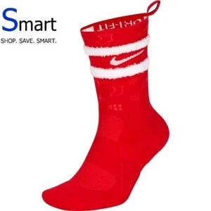 NWT SIZE 3y-5y YOUTH Nike ELITE Christmas Stocking Crew Socks Red White Kids - Picture 1 of 8