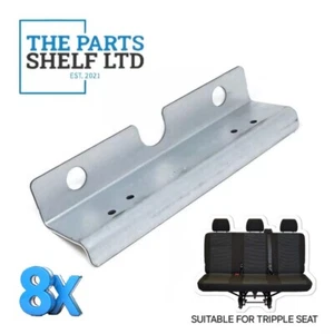 VW Transporter T5 T6 REINFORCEMENT PLATE BRACKET x8 REAR KOMBI TRIPLE BENCH SEAT - Picture 1 of 4