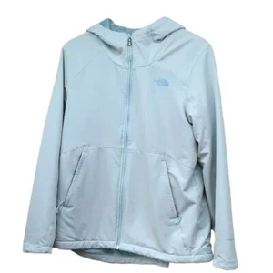 North Face Womans LG Shelby Raschel Hoodie Jacket Silver Blue - Picture 1 of 11
