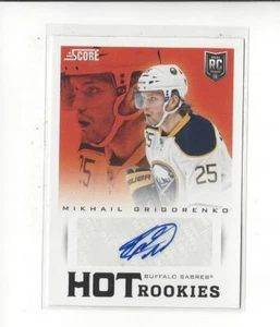 2013-14 Score Hot Rookie Signatures #643 Mikhail Grigorenko AUTOGRAPH Sabres SP! - Picture 1 of 1